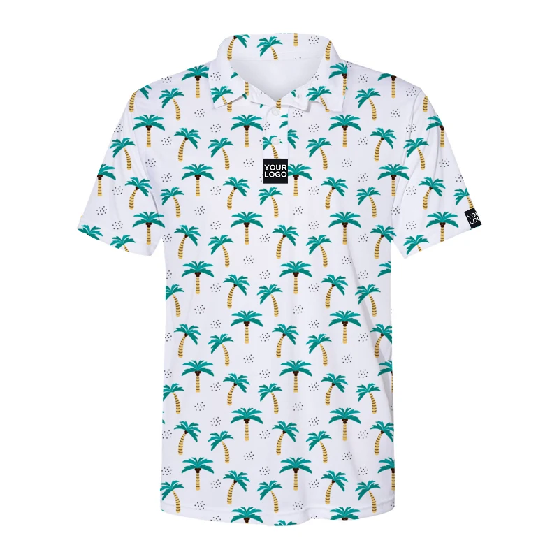 OEM sublimation recycled UPF 50+ golf polo shirt polyester spandex Quick Dry polo shirts