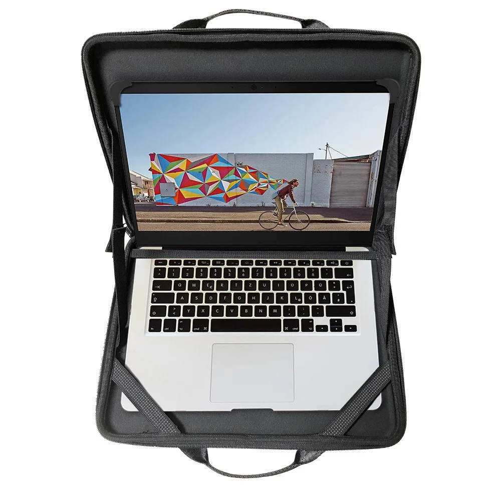 Laptop Sleeve Shoulder Bag Shockproof Computer Bag Waterproof EVA Protective Carrying Case for Macbook Dell HP Lenovo 11'-12'