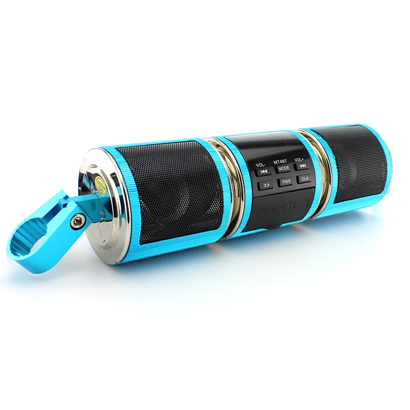 Motorcycle Audio System BT Stereo Radio Mp3 Waterproof Speaker Speakers Usb Atv Fm Amplifier Aux Handlebar Utv Amp 600w H
