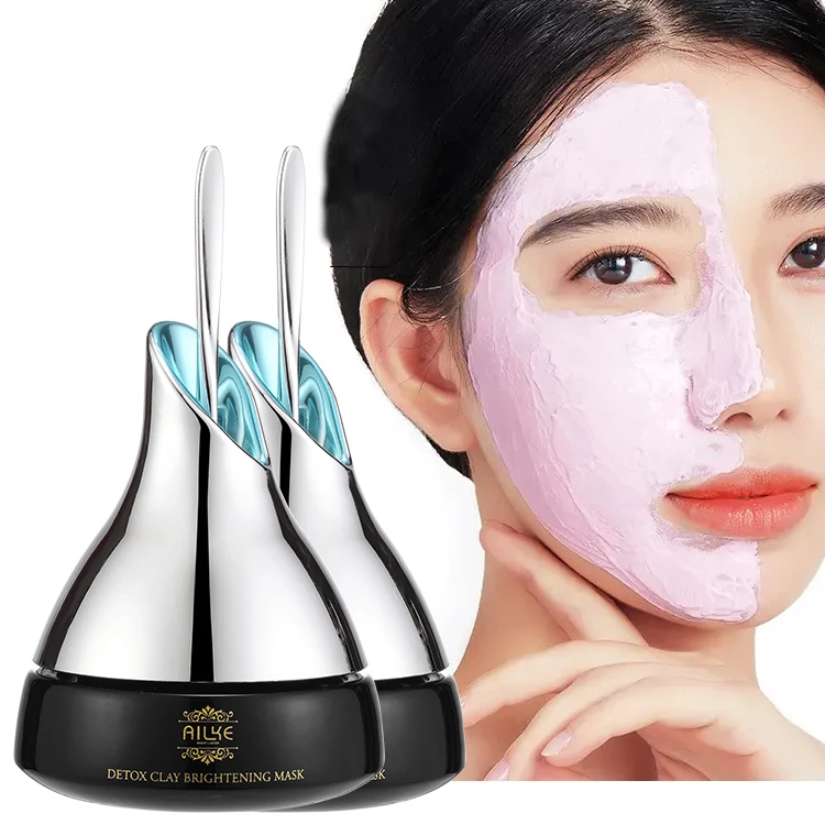 Natural Cosmetics Brightening Masks Clean Makeup Clay Hydrating C Whitening Moisturizing Mud Facial Face Mask For Women