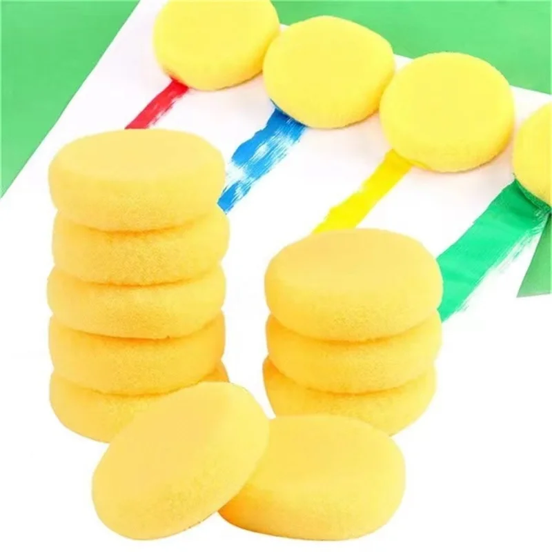 Wholesale customization round Shape Soft face body paint Sponge Liquid Foundation Powder Puff Sponges make up Tools