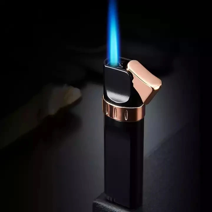 2022 New Butane Turbo Metal Gas Lighter Cigarettes Lighters Metal Lighters Smoking Accessories Gadgets for Men Cooking