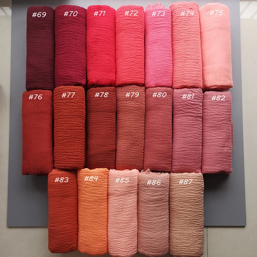 Supplier Custom Wholesale Fashion Turkey Ethnic Scarves Shawls Muslim Scarf For Women Crinkle Hijab