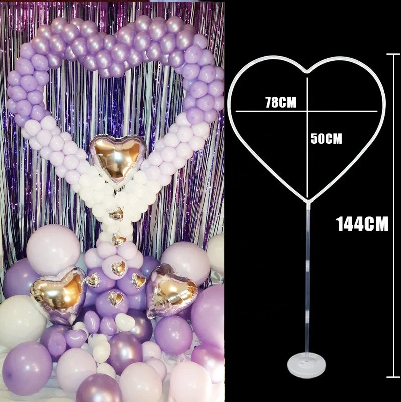 Newest Wedding Backdrop Balloon Wreath Arch Frame Heart Shaped Balloon Stand Display Stand