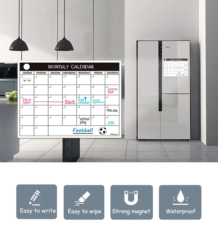 hot sale 2021 2022Monthly Weekly Reusable Fridge Meal Planner