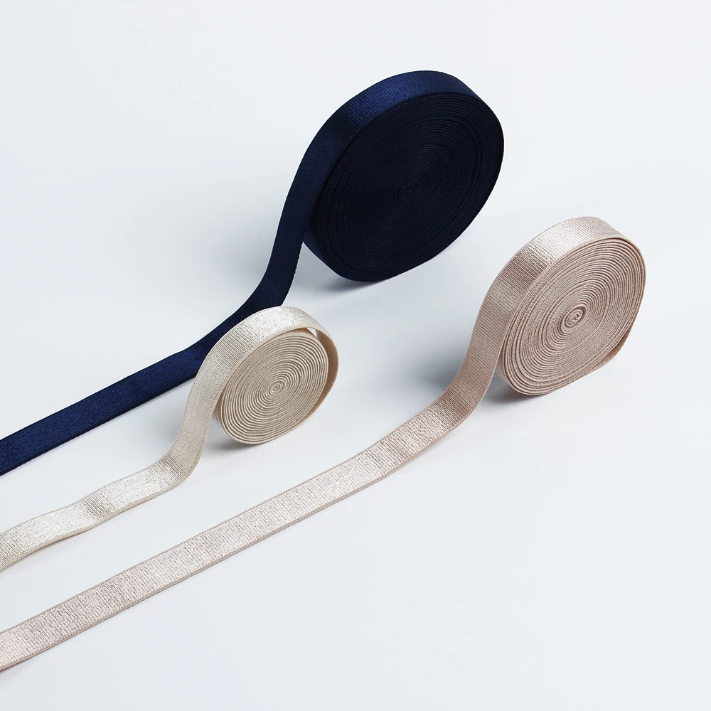 China Design Wholesale Shining Elastic Bra Strap Smooth Shoulder Tape Shiny Edge