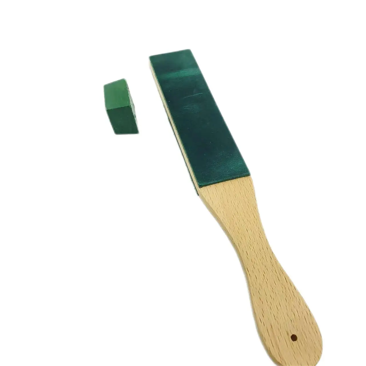 2023 New  Beech Wood leather knife sharpener,Wooden knife sharpener with polishing wax set