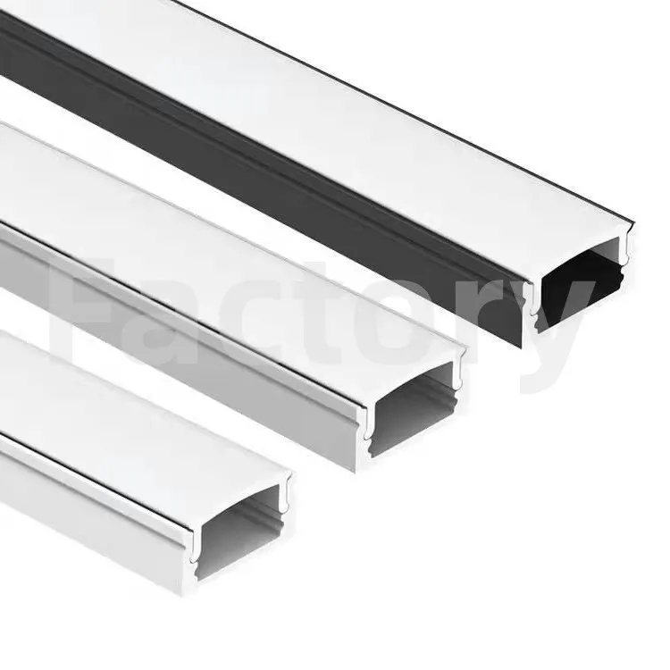 Factory price supplier alu profil u channel housing for flexible ld strip light surface module linear lamp led aluminum profile