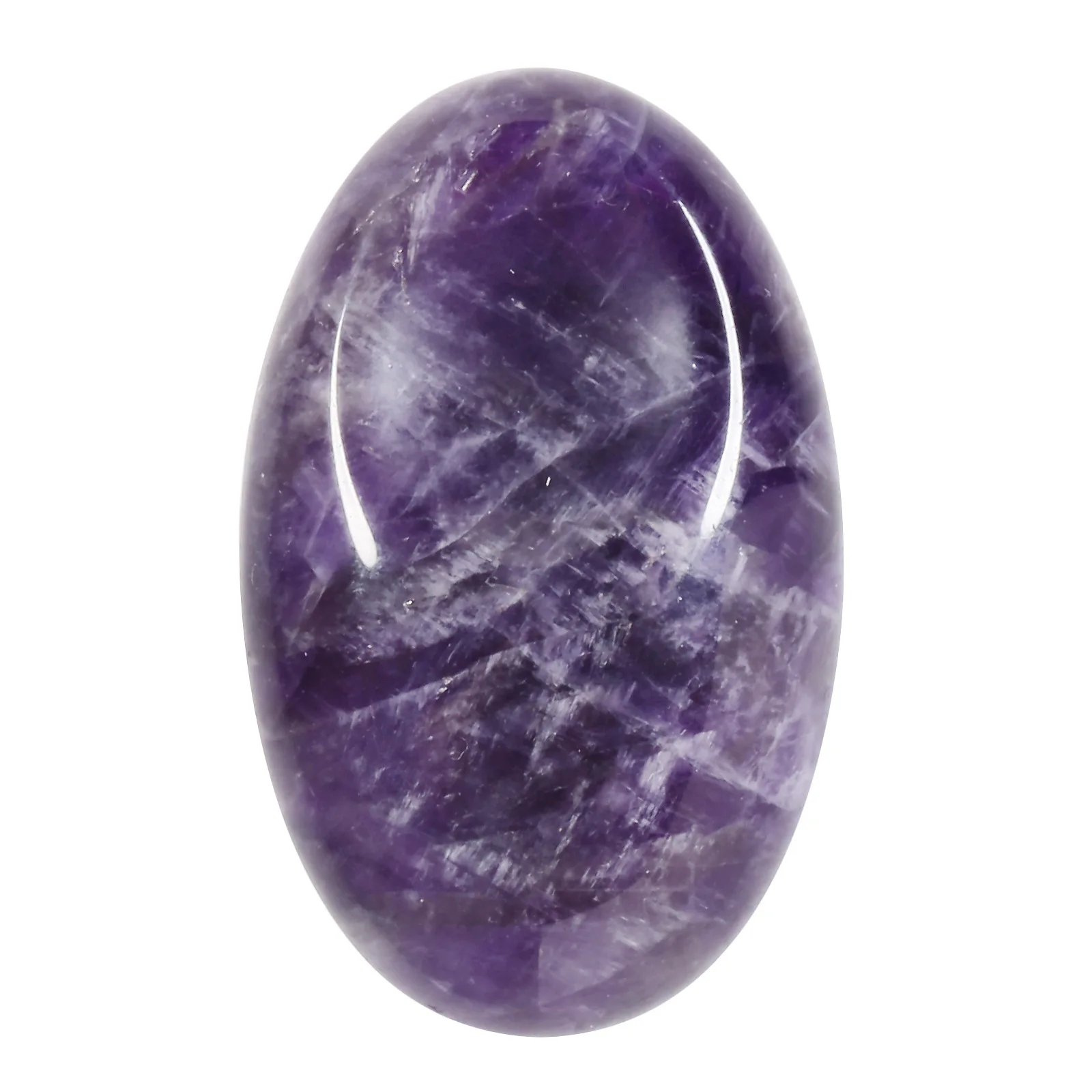 Natural Energy Crystal Stones Oval Smooth Thumb Massage Stone Cross-border Crystal Scraping Massage Worry Stone