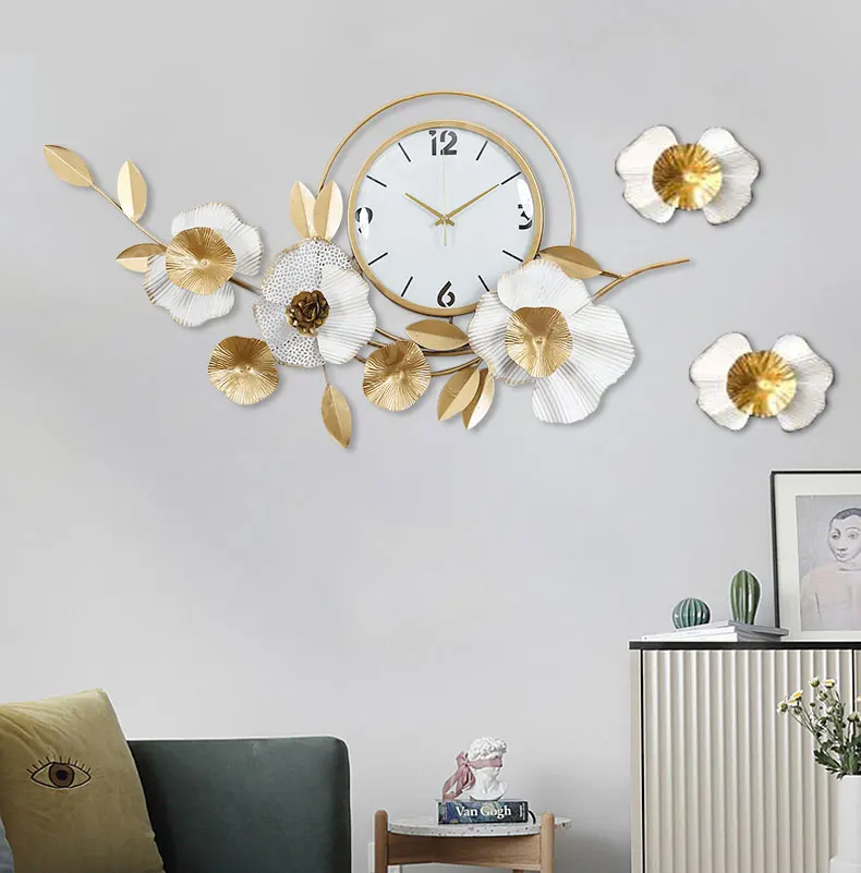 European style home fashion creative clock living room luxury atmosphere art wall clock restaurant clock personality wall watch