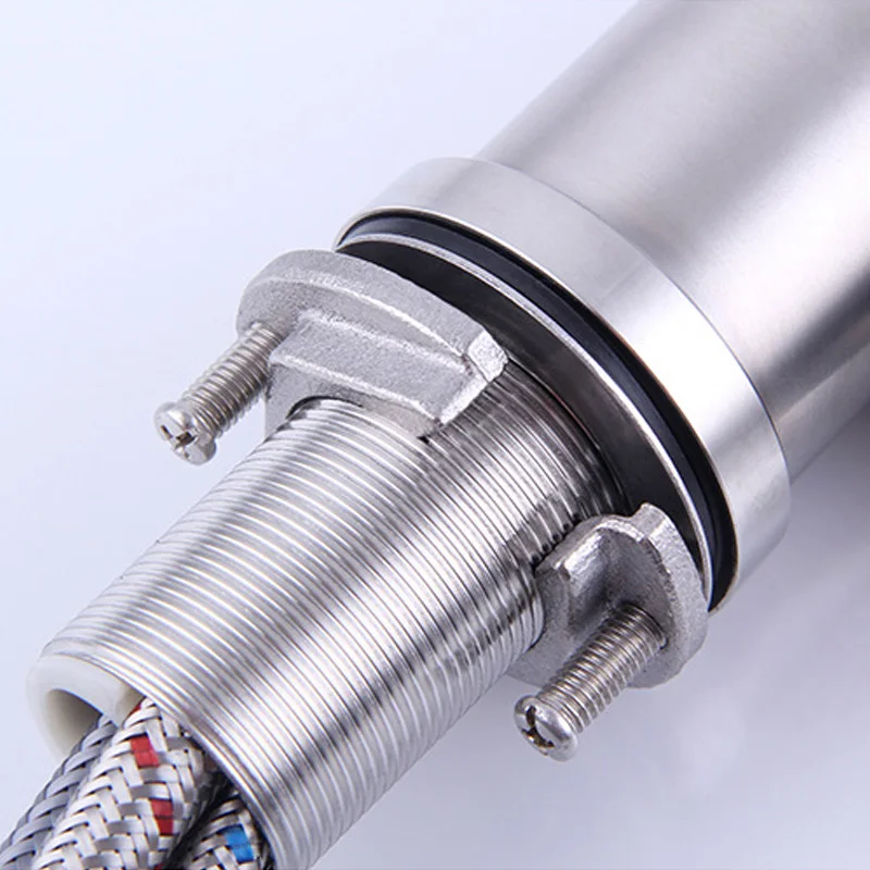 Hot Cold Pull Out Kitchen Faucet Spring 304 316 Stainless Steel Pull Down Gourmet 360 Deck Mounted Sink Sprayer Water Mixer Taps