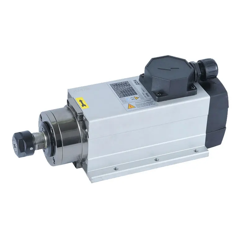 jst spindle 6kw square air cooled spindle motor 380v 18000rpm for cnc router parts