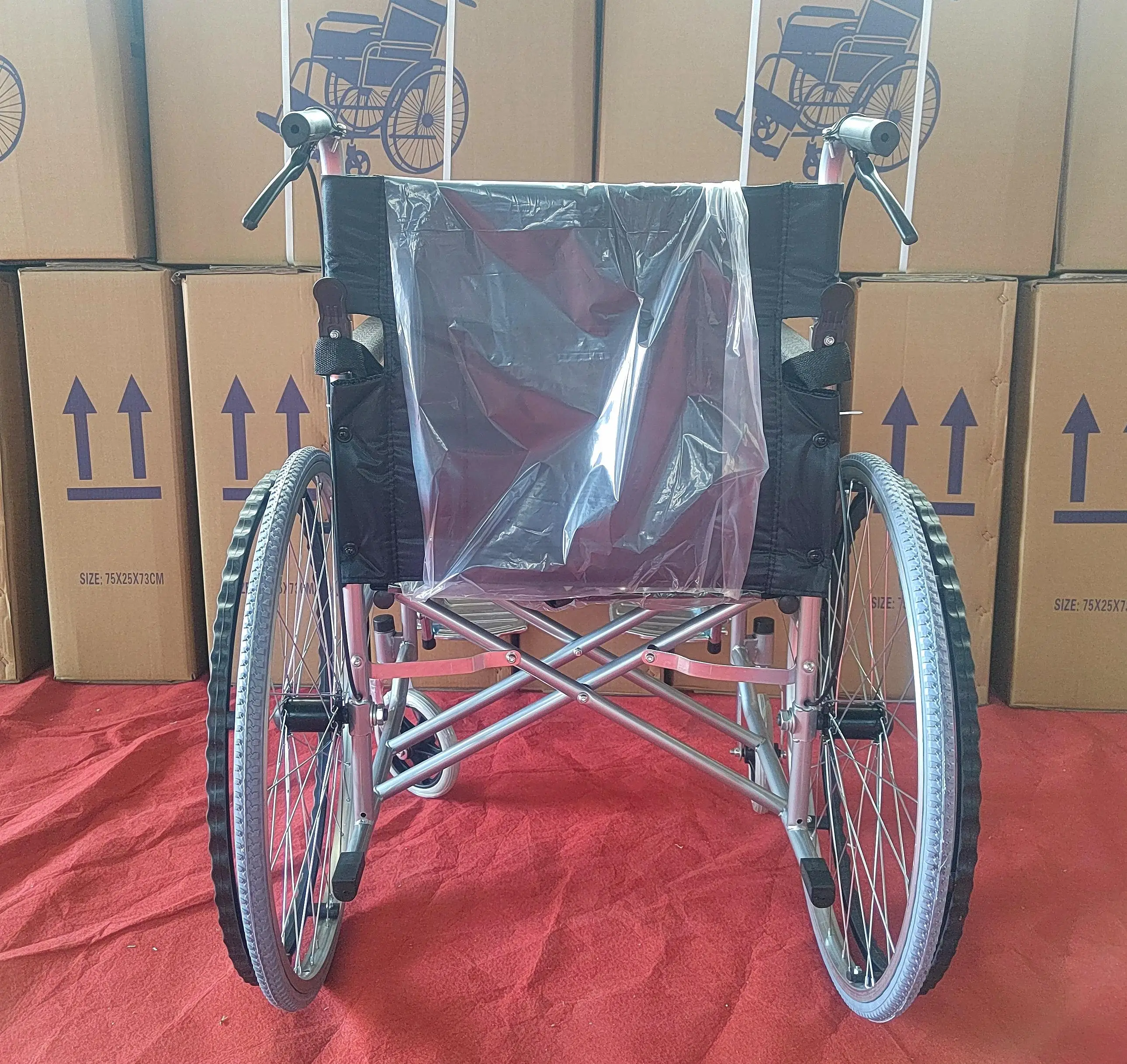 Folding Wheelchair  Detachable leg Light Weight and Economical Manual Wheelchair