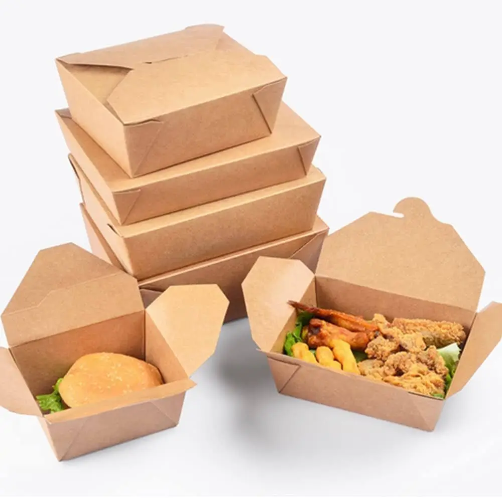 Disposable Foam Lunch Box Hamburg Alternatives Burger Packing Box For Food Burger Biodegradable Fast Food Takeout Container