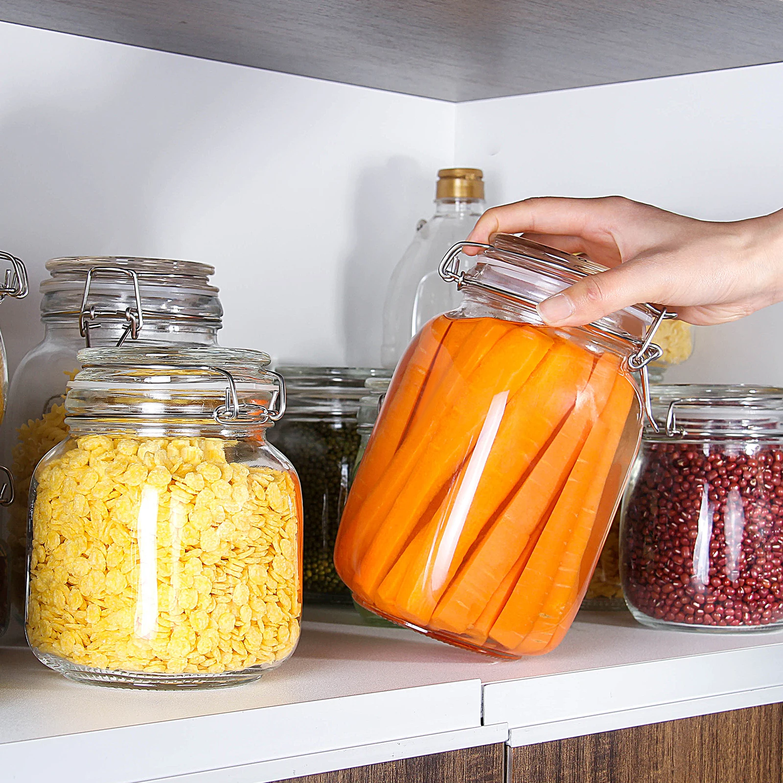 Круглая воздухонепроницаемая стеклянная банка с крылом герметичные прокладки резиновые для консервов маринованных овощей