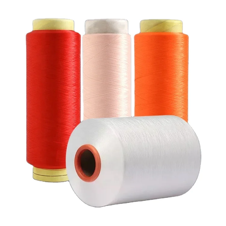 Wholesale  packing AA grade full drawn fdy colour polyester yarn for crochet knitting