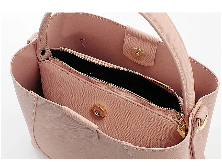 Custom Bucket Bag Ladies Cute Leather Handbag For Women Elegant Shoulder Bag 2025 Spring Trendy Purse with two adjustable strap