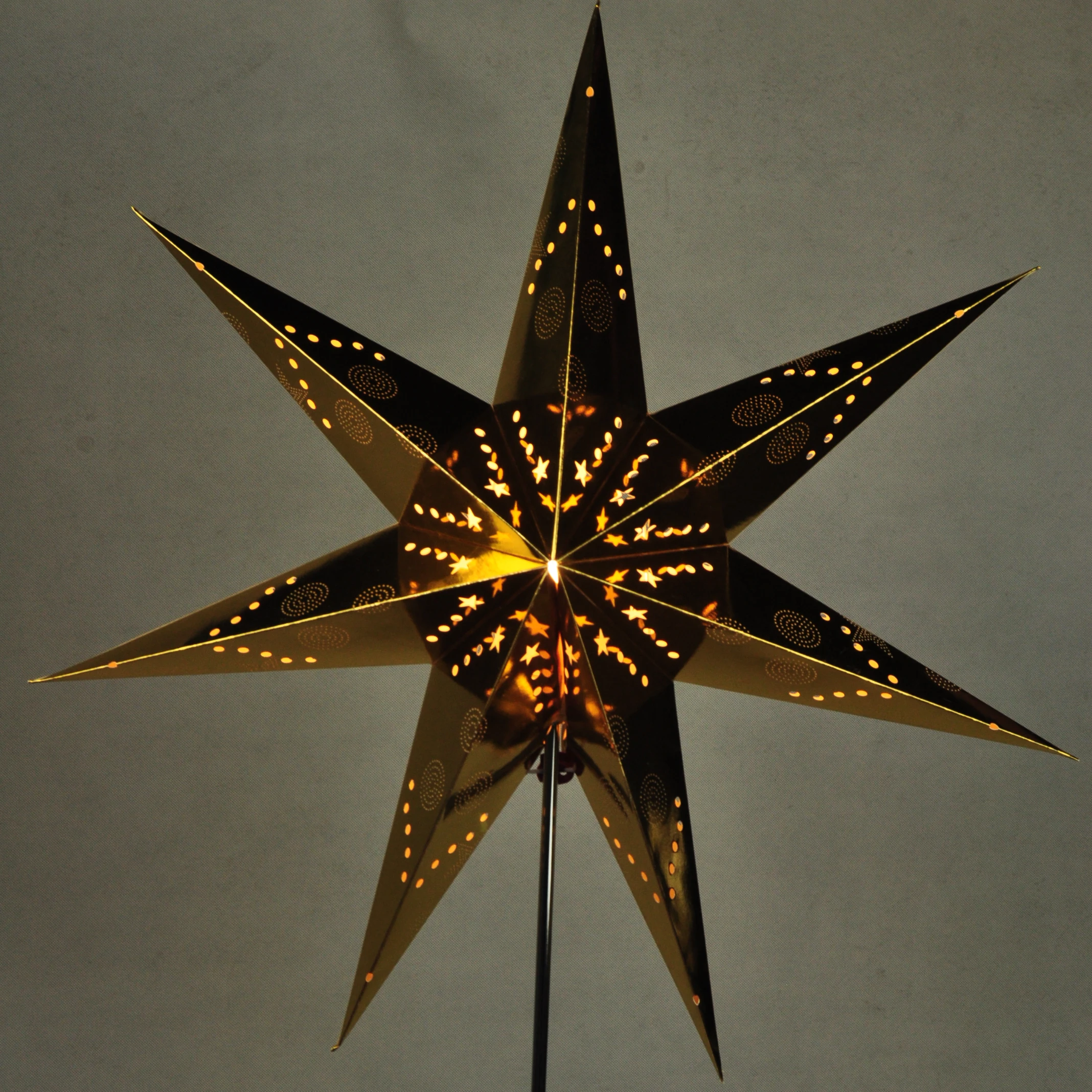 Bright seven horns indoor decor paper star table lantern