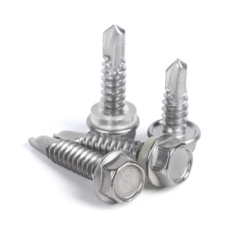  DIN7504K с шестигранной головкой из нержавеющей стали фланец самосверлящий винт-саморез