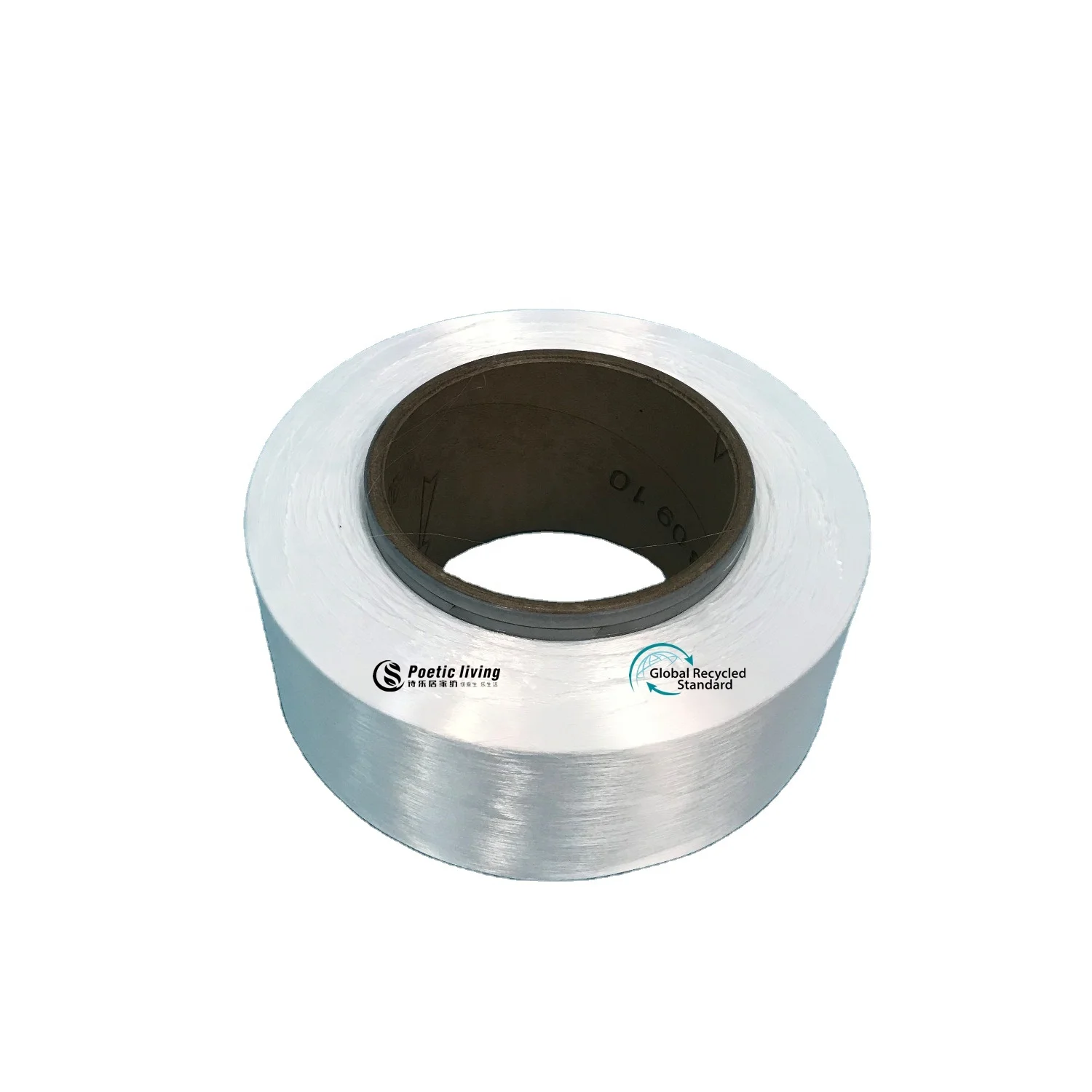 Заказной полутусклый без растяжения FDY 200D/72F, необработанная белая переработанная 100% полиэфирная нить