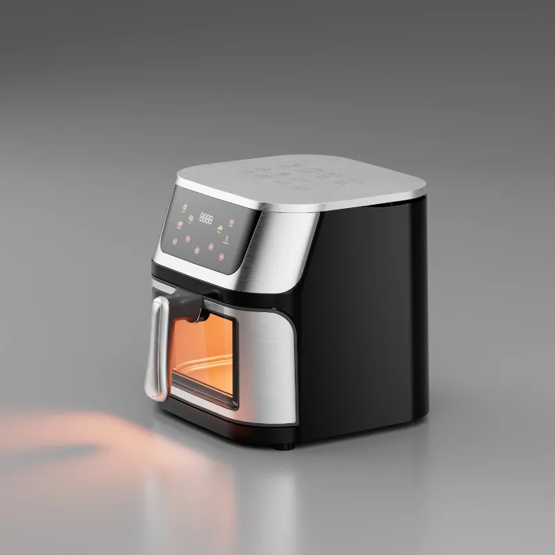 OEM 3 in 1 Household Commercial Potato Chips Fryer 220 Volt Oiless Mini 10L Stainless steel visible Air Fryer