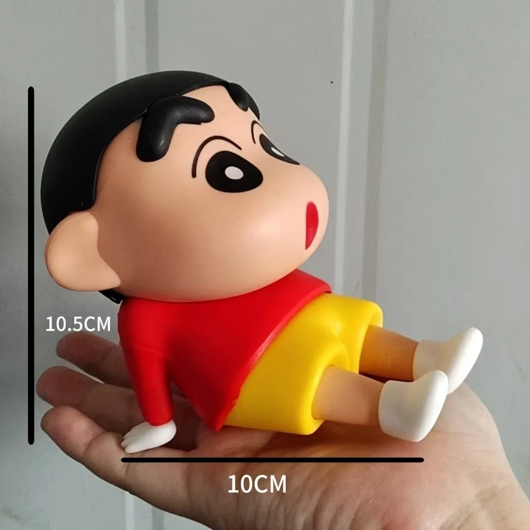 In stock Crayon Shin-chan mobile phone holder childhood lazy netroots anime handmade PVC tide play gift cute ornaments dolls