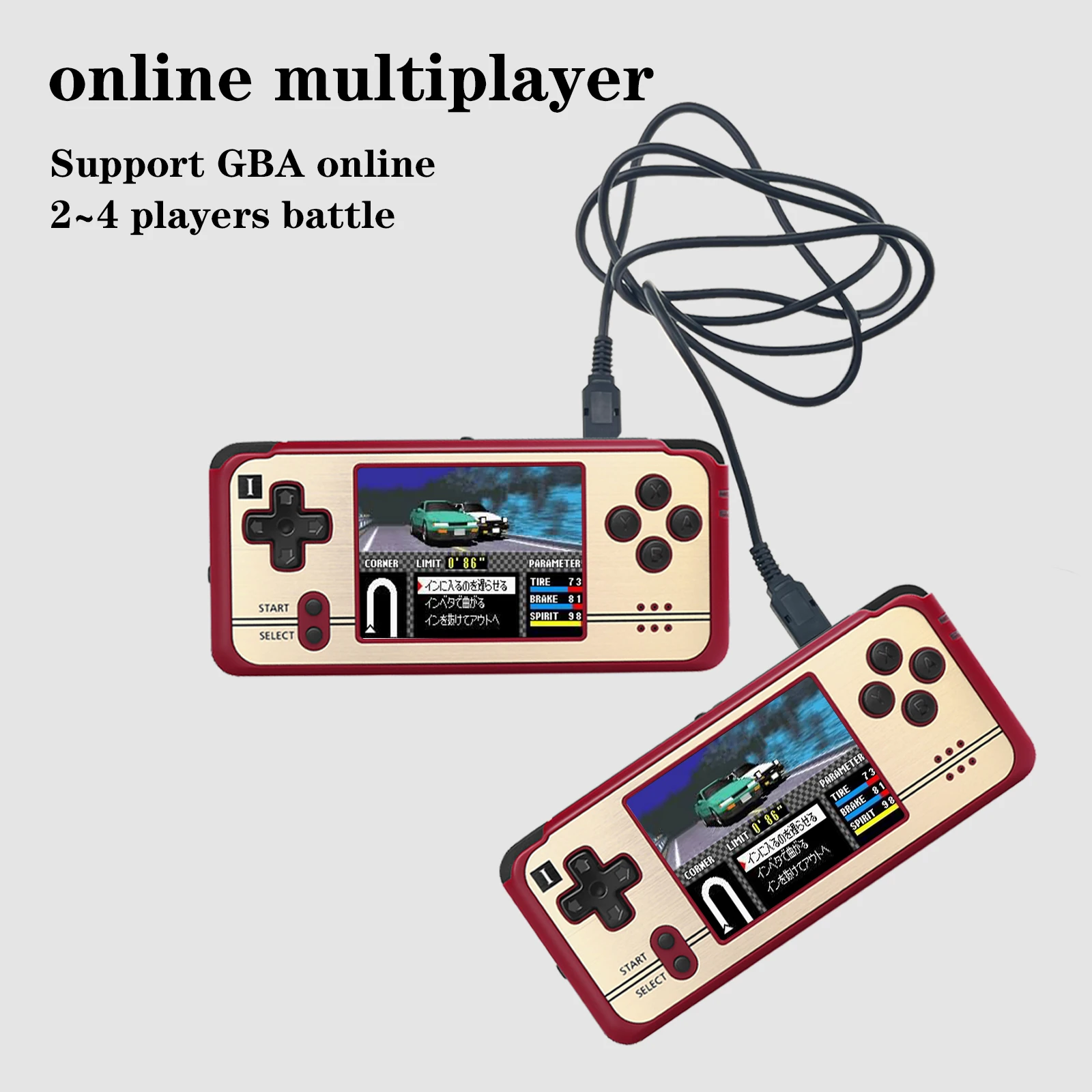 Revo K101 Plus Handheld Video Game Console 3 Inch LCD Screen Retro Arcade Player Support GBA Card Tape