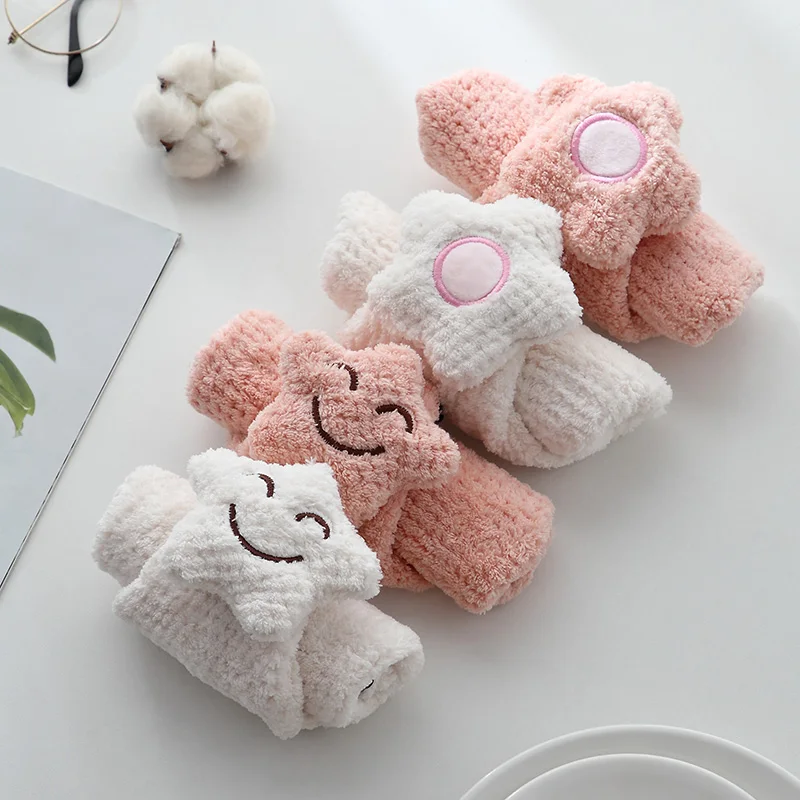 Cartoon Hanging Hand Towels Funny Hand Towels with Hanging Loop Highly Absorbent Decorative Towel for Kitchen Bathroom Home