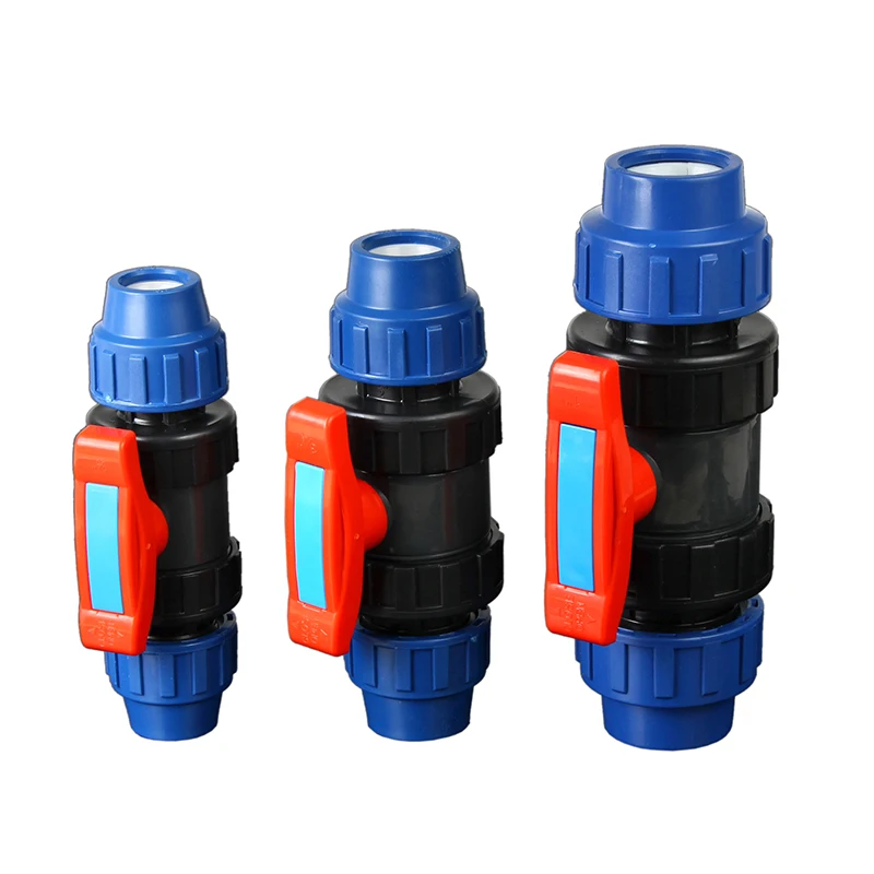 PVC Plastic Plastic Valve 1.5 Inch Water Ball Valve Pvc Double  Union Valve