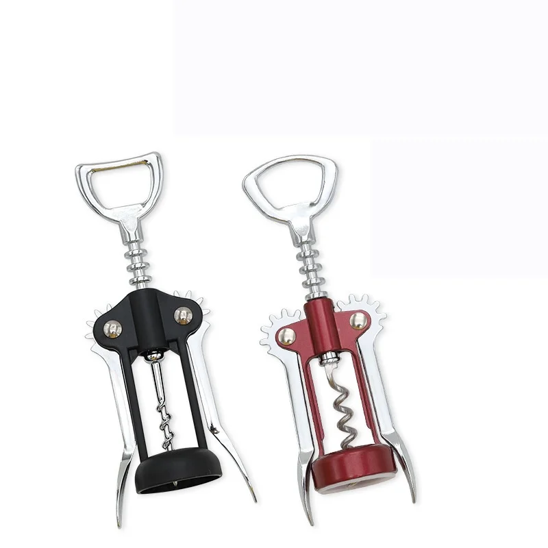 Metal Wing Wine Corkscrew and Bottle Opener Multi-Function Handle Pressure Beer Bottle Opener Bar and Kitchen Tools