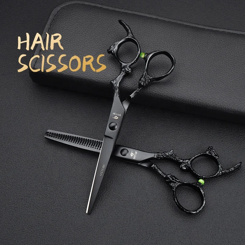 440C stainless steel hair clippers  salon scissors  professional version 6.0 inch hair scissors