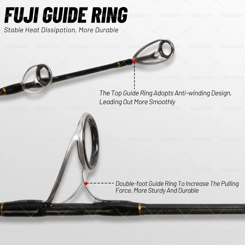 OBSESSION Factory Direct Slow Jigging Rod Japan Fuji Guides Saltwater Boat Stickbait Popper Fishing Rods for Sale with Prices