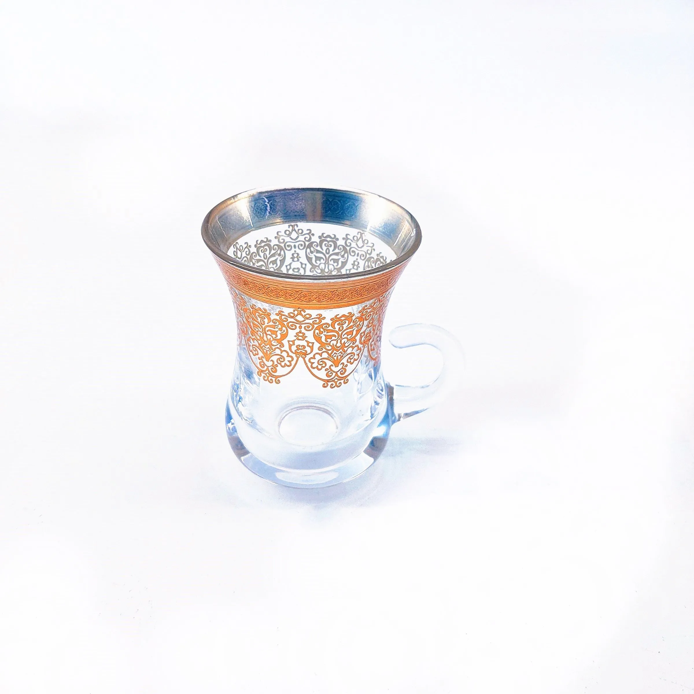 China factory Glass Arabian  painting elegant coffee cup sets for wholesale