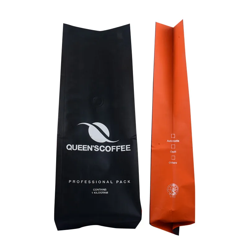 500G 140Microns Blank Opp/Vmpet/Cpp Soy Ink Print Low Minimum Order Custom Side Gusset Degassing Valve Coffee Packaging Bags