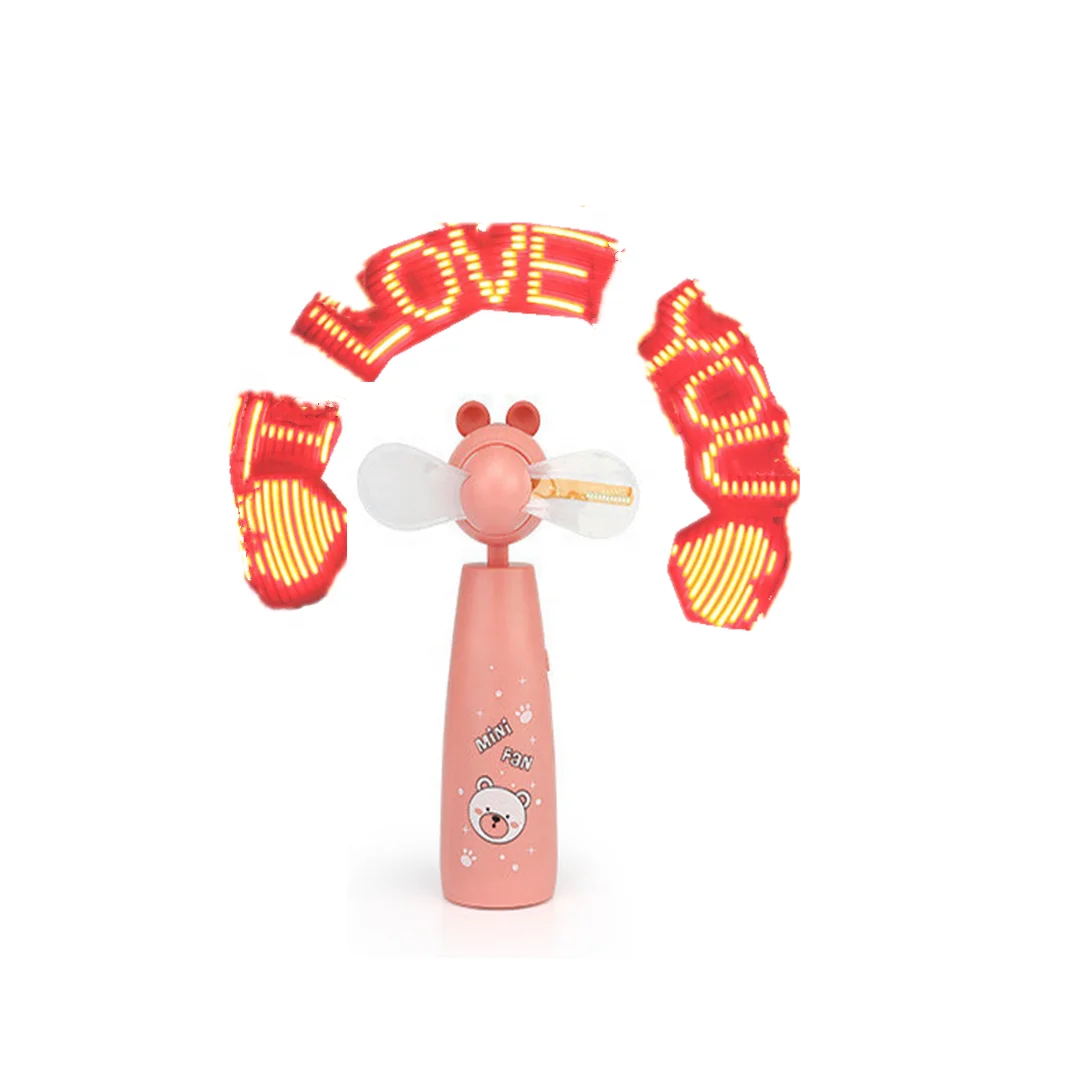 
DIY Handy Portable LED Message Rechargeable Program Mini Fan dropship different kind of animals fan for kid 