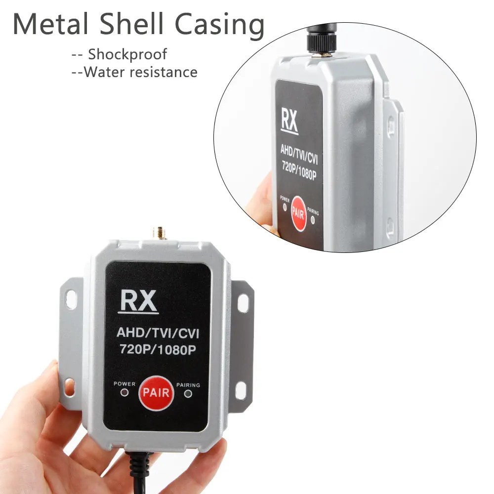 2.4G Wireless Video Transmitter & Receiver For 12V Car Rear Backup View Camera