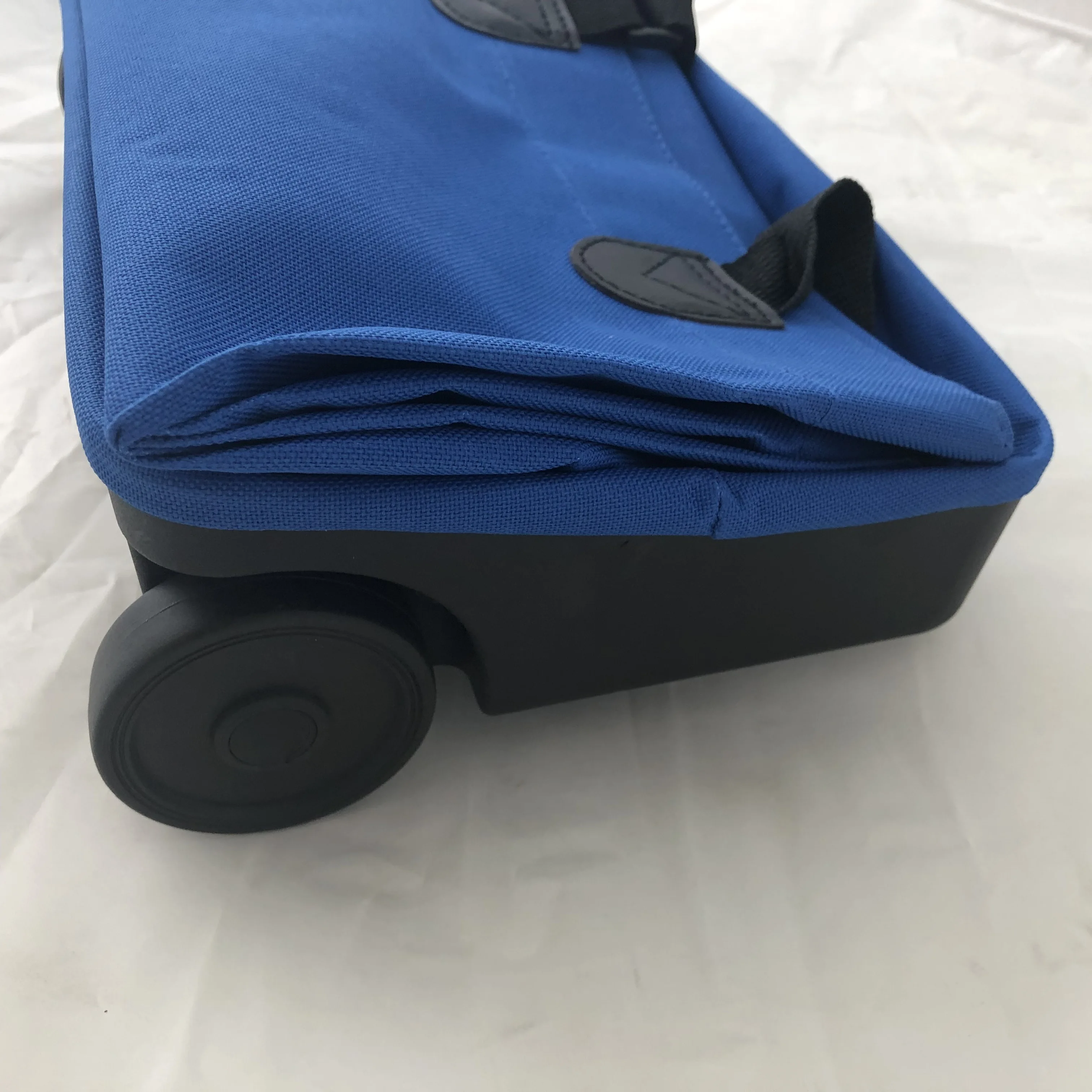 Polyester custom logo promotional travelling folding bags luggage trolley shopping bag