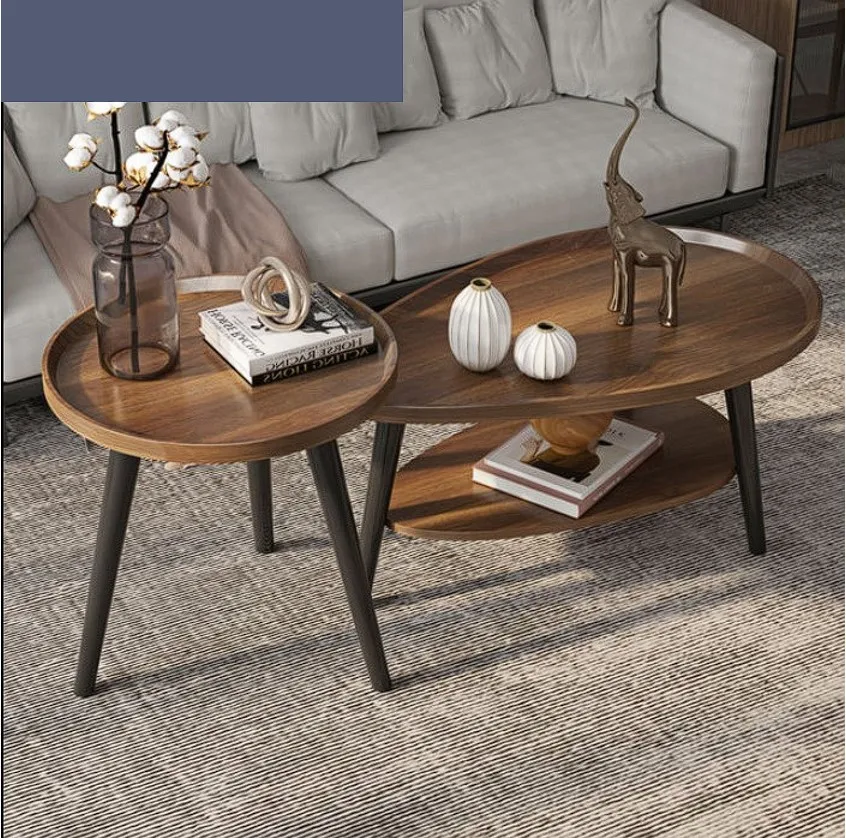 Competitive Price Bedroom Apartment Minimalism Wood Modern Designer Coffee Table Set