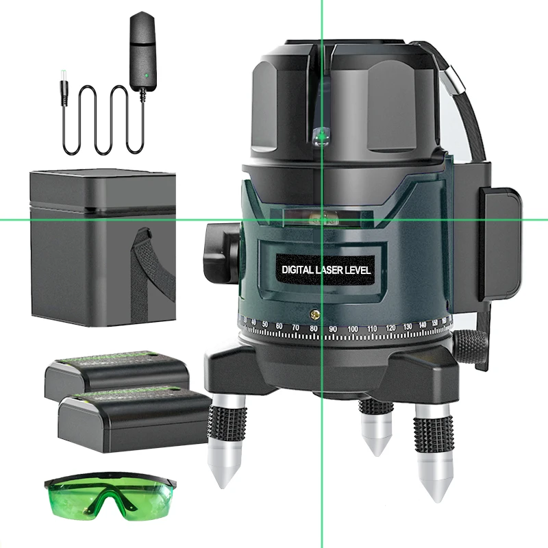 Heipoe LL-3B 3 Lines Self 360* Battery Green Line Leveling Laser level