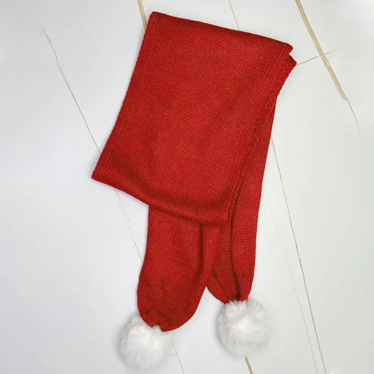 2021 New theme high quality Christmas scarf Wholesale Fashion gift Scarf 100% acrylic Santa Claus scarf
