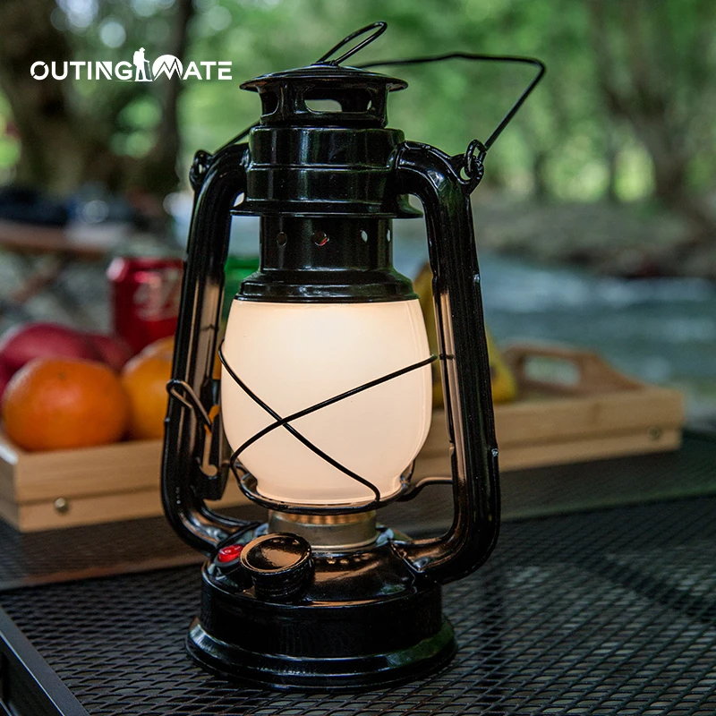 OUTINGMATE Outdoor Portable emergency Retro Nostalgia Classic Design LED light gas Lantern Handheld Camp oil kerosene led lamp