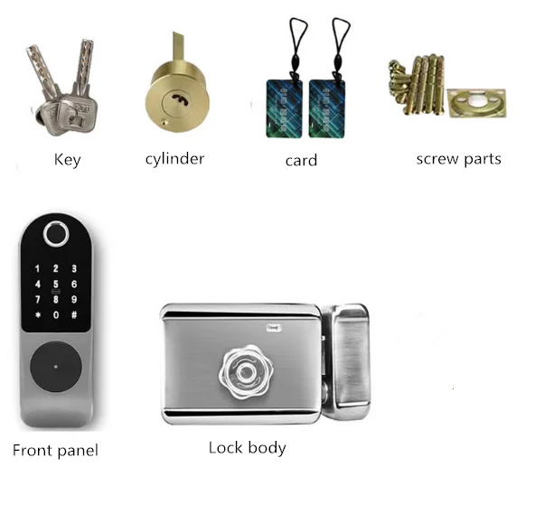 Competitive Price S812-2 Digital Door Lock Card Password Key Fingerprint Wifi Smart Tuya App Home Lock Door