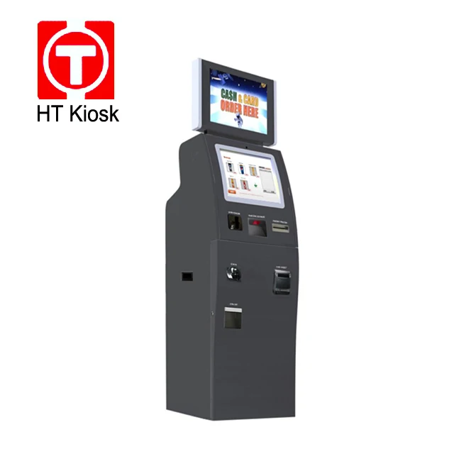 19 inch Self Service check in airport kiosk Passport Reader Machine Boarding Pass printing Dispenser Kiosk