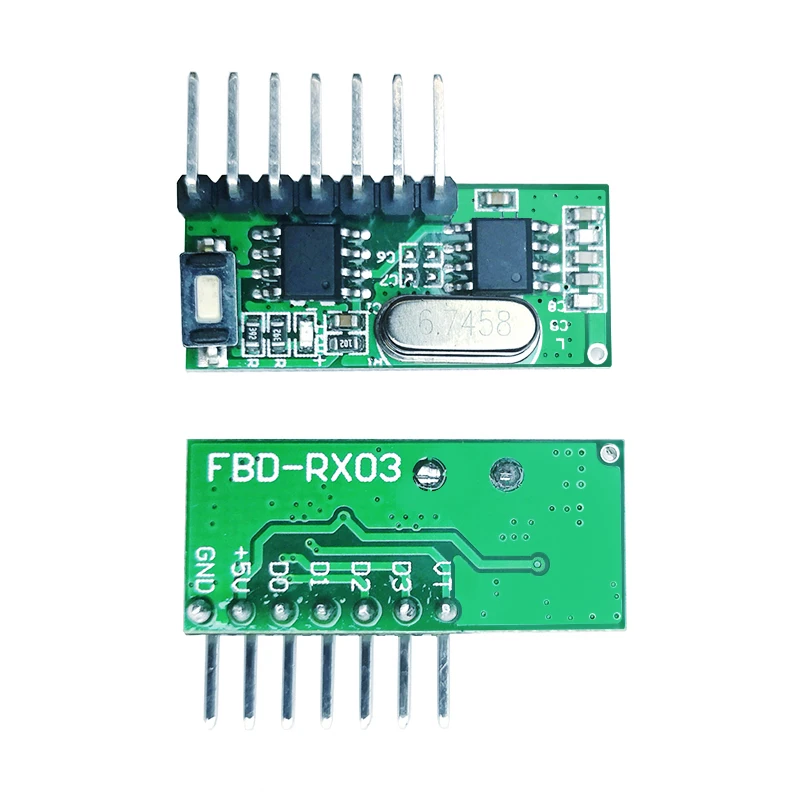 433mhz rf transmitter receiver module 6 button remote hoist controller Ev1527 learning code Wii remote