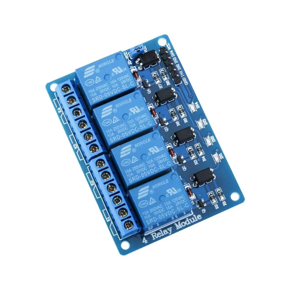 DC 5V 4 Channel Relay Mode With Optocoupler