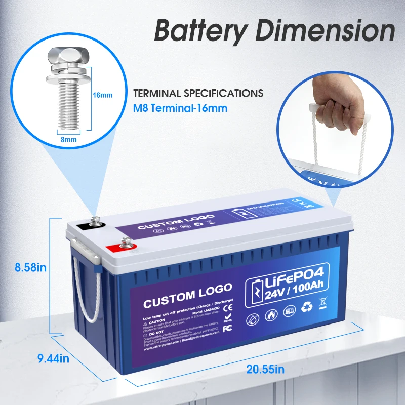High Capacity Lifepo4 12v 100ah 200ah 300ah 460ah Lithium Ion Battery Pack For Solar Power System
