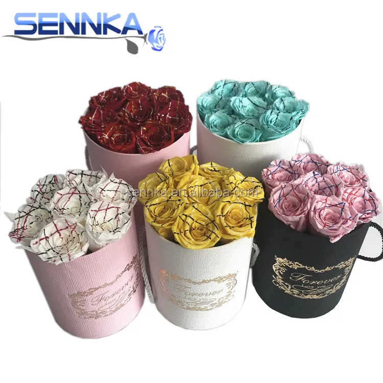 Yunnan Sennka Multicolor Preserved Rose Luxury Stabilized Rose eternal fadeless roses