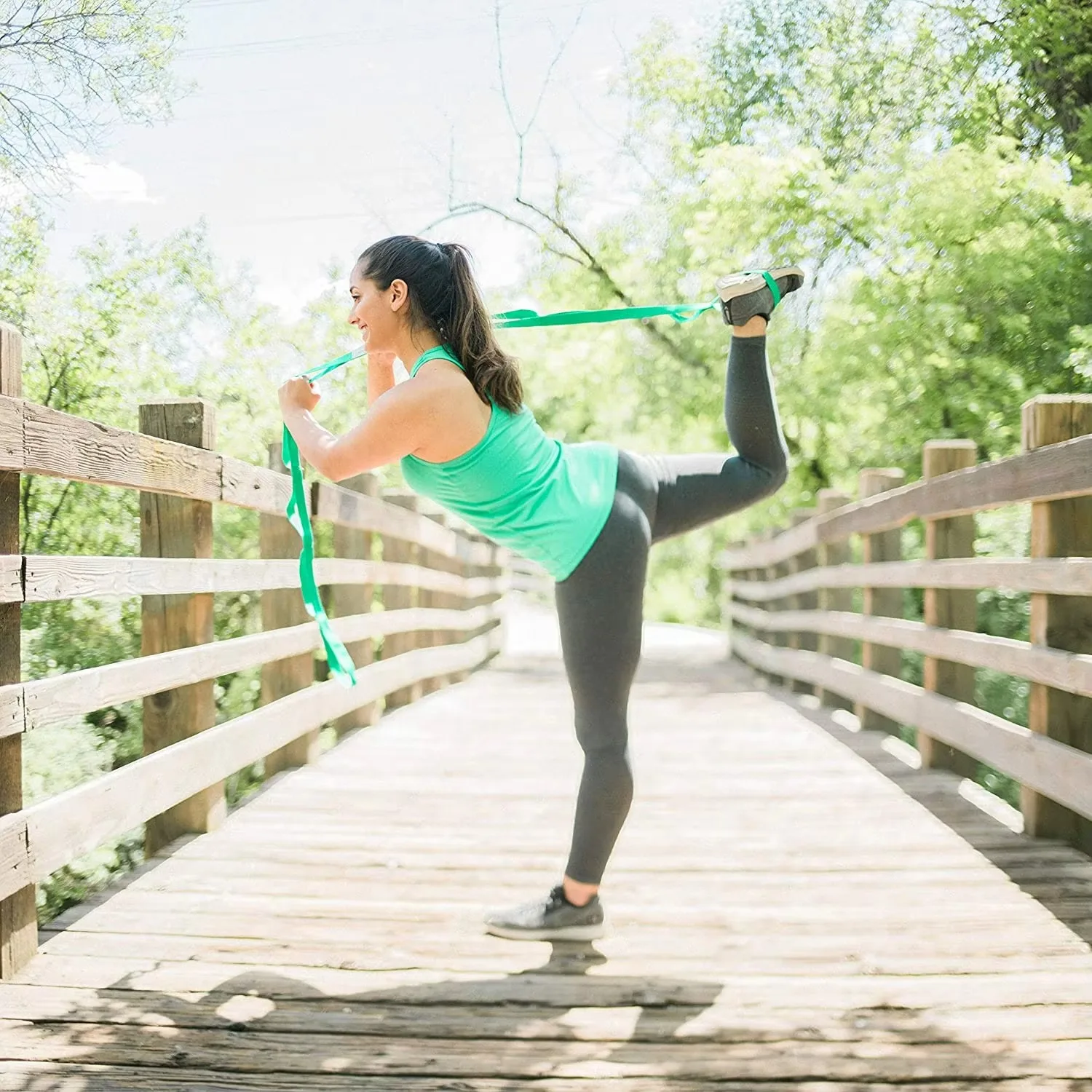 Yoga Strap for Physical Therapy Fitness Non-Elastic Stretching Resistance Band Custom Printed Long Resistance Band For Home Gym