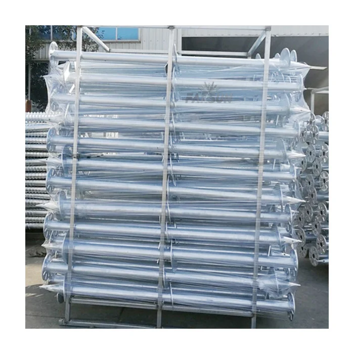 FS 1800mm Screw Pile Round Solar Mounting System Earth Ground Screw Anchor
