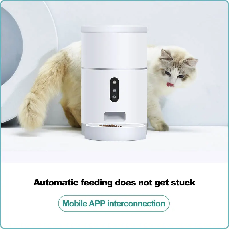 High quality Electronic Smart Camera Automatic Dog Cat food dispenser wifi auto smart pet feeder
